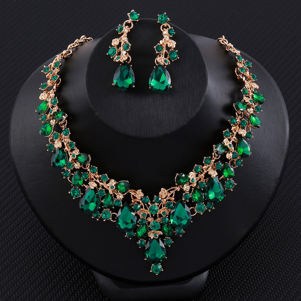 Vintage 1 Set Faux Crystal Rhinestone Necklace